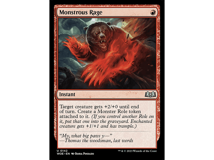 Monstrous Rage | EN | NM | WOE 1