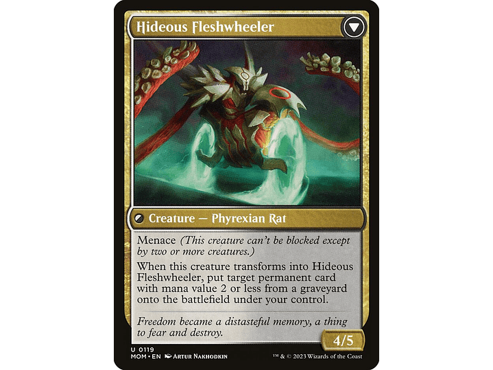 Nezumi Freewheeler // Hideous Fleshwheeler | EN | NM | MOM 2