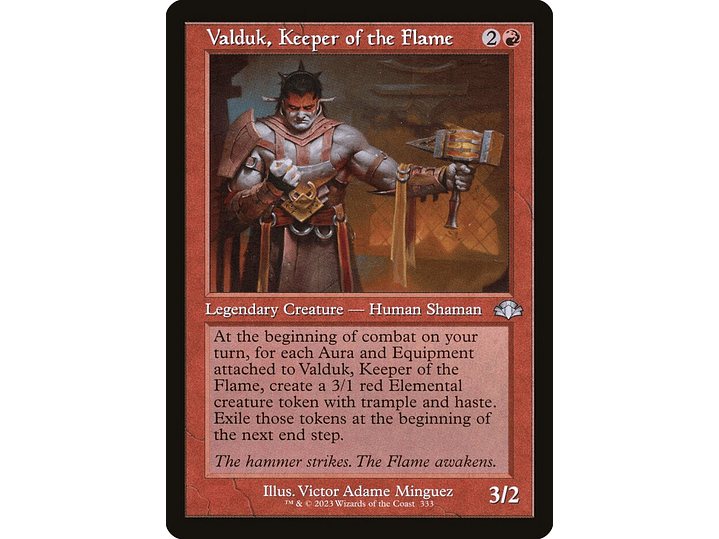Valduk, Keeper of the Flame (Retro Frame) | EN | NM | DMR 1