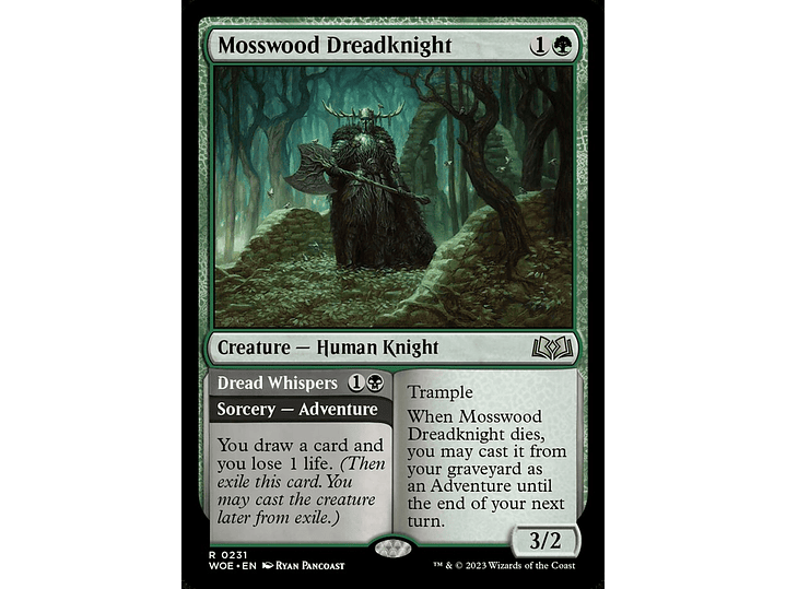 Mosswood Dreadknight // Dread Whispers | ES | NM | WOE 1