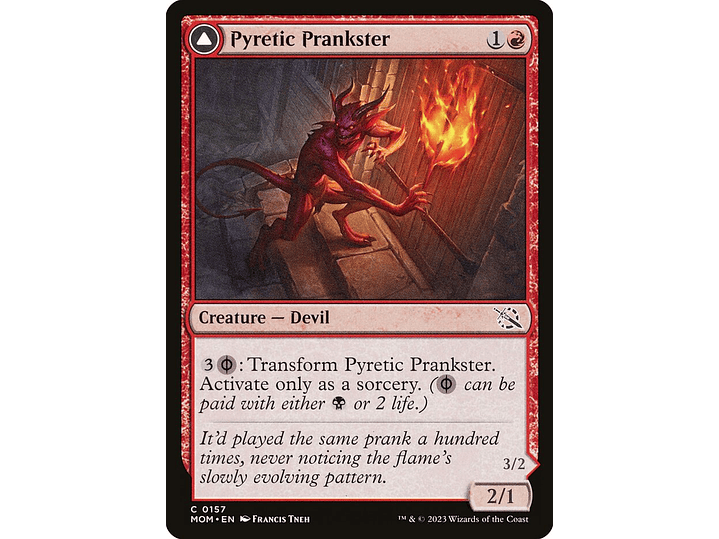 Pyretic Prankster // Glistening Goremonger | ES | NM | MOM 1