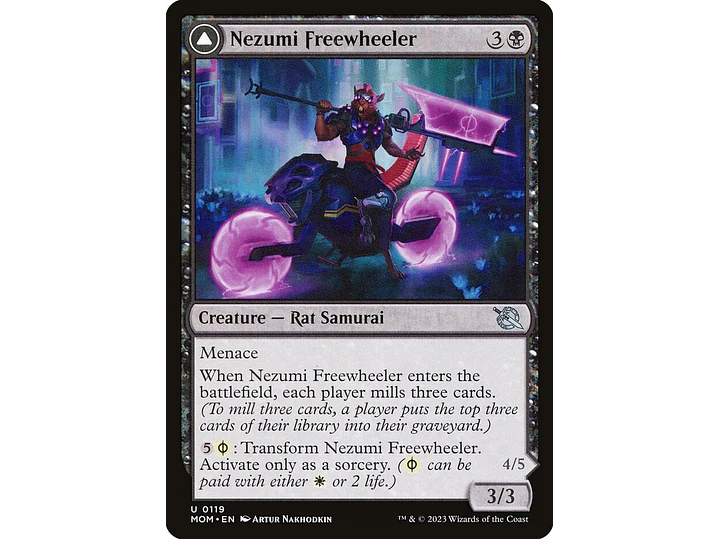 Nezumi Freewheeler // Hideous Fleshwheeler | EN | NM | MOM 1