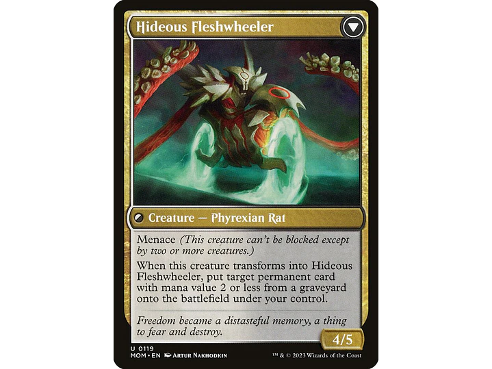 Nezumi Freewheeler // Hideous Fleshwheeler | EN | NM | MOM 2