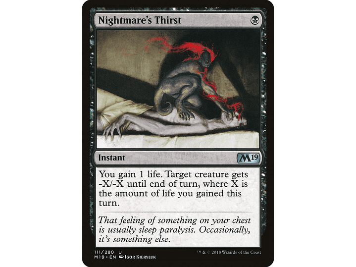 Nightmare's Thirst | ES | NM | M19 1