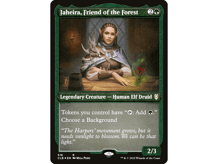 Jaheira, Friend of the Forest (Etched) | EN | NM | CLB 1