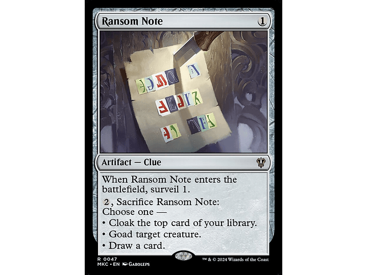 Ransom Note | EN | NM | MKC 1