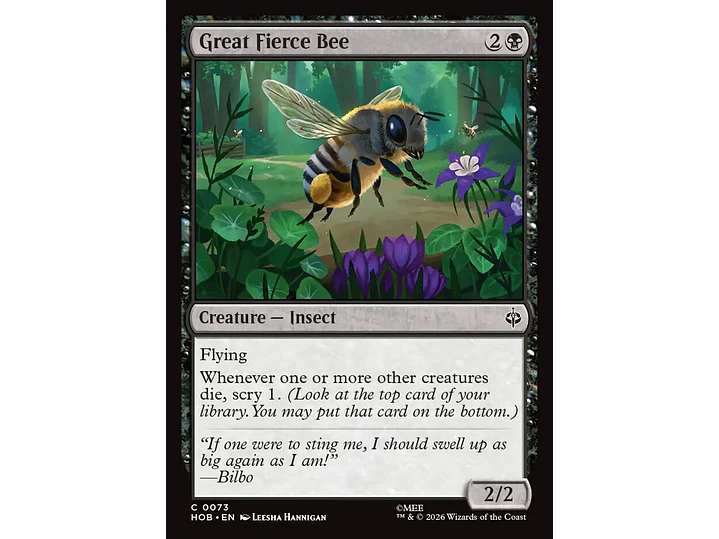 Great Fierce Bee | EN | NM | HOB 1