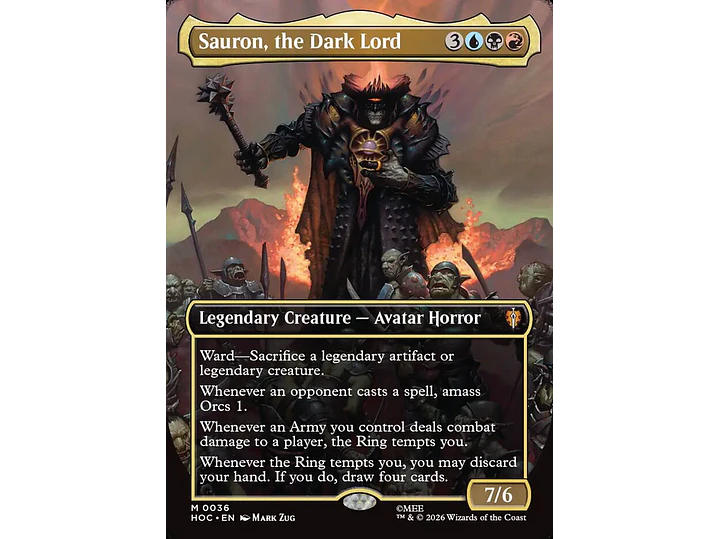 Sauron, the Dark Lord (Borderless foil) | EN | NM | HOC 1