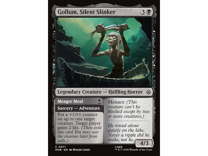 Gollum, Silent Slinker // Meager Meal (foil) | EN | NM | HOB 1