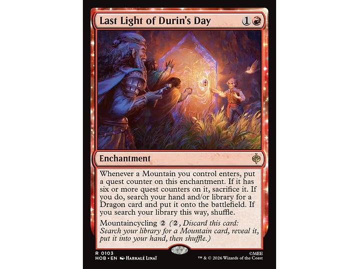 Last Light of Durin's Day | EN | NM | HOB 1