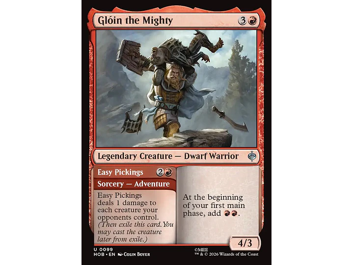 Glóin the Mighty // Easy Pickings | EN | NM | HOB 1