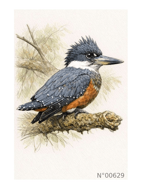 Ilustración 00629 Martín Pescador 1