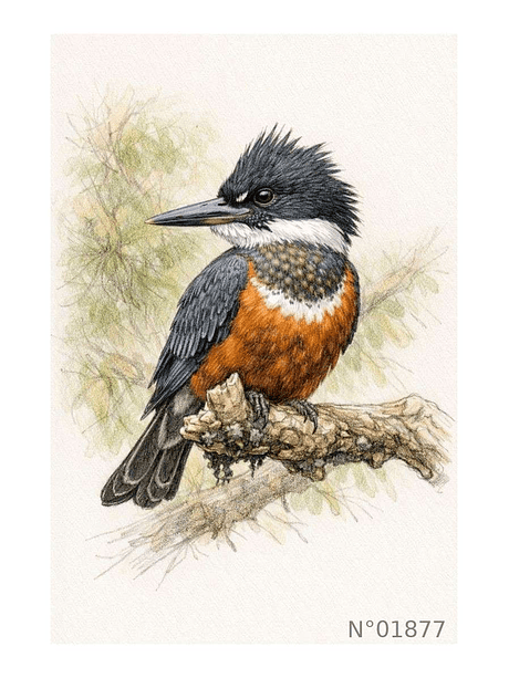 Ilustración 01877 Martín Pescador 1