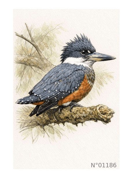 Ilustración 01186 Martín Pescador 1