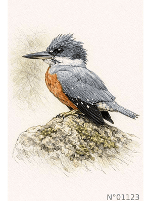 Ilustración 01123 Martín Pescador