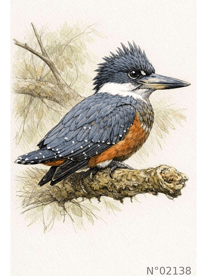 Ilustración 02138 Martín Pescador