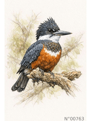 Ilustración 00763 Martín Pescador