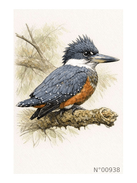 Ilustración 00938 Martín Pescador 1