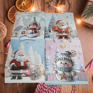 Bolsa Navidad 3D docena 26x10x32cm.