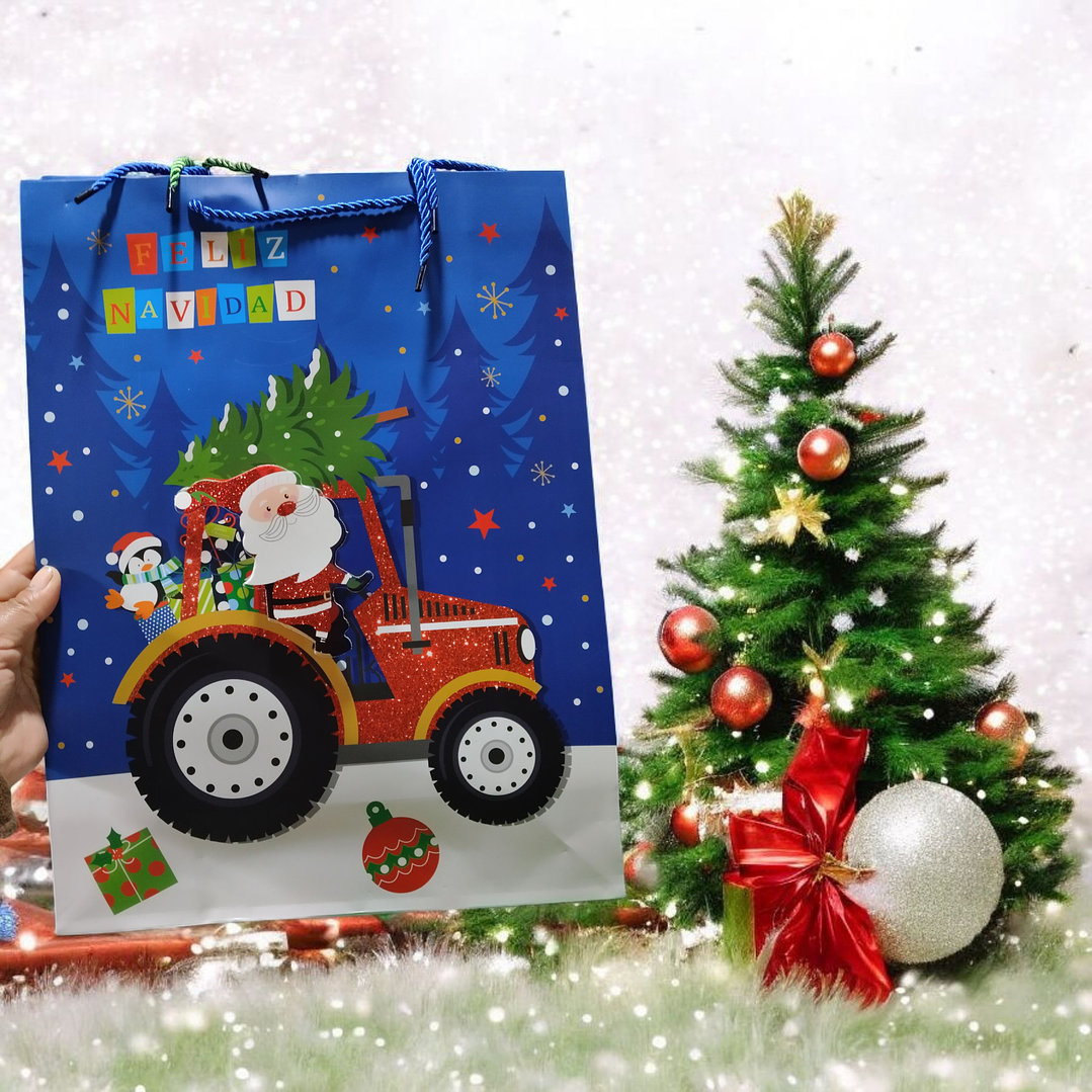 Bolsa navidad docena 3D 30x12x40cm. 1