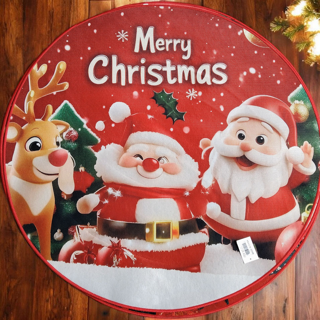 Alfombra Circular Navidad 🎄90cm. 4