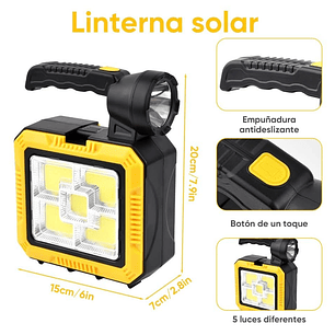 Maleta con linterna solar portátil