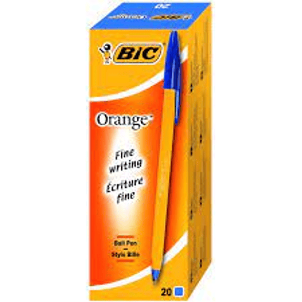  Esferográfica Bic laranja azul cx.20 