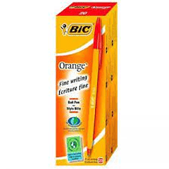  Esferográfica Bic laranja vermelho cx. 20