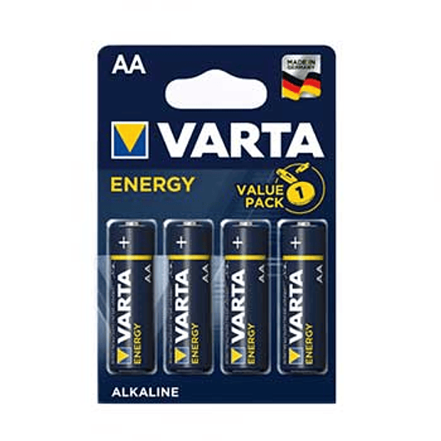 Pilhas AA LR6 Alcalinas 1.5V 2600mAh Varta Energy 2x4 un. 