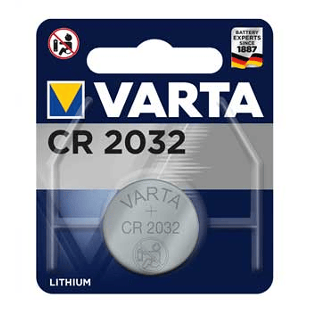 Pilhas CR2032 Lithium 3V 230mAh Varta Pack  2 