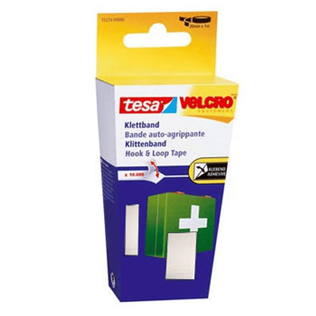 Fita Fixação Velcro Colar TESA 20mmx1m Preto 