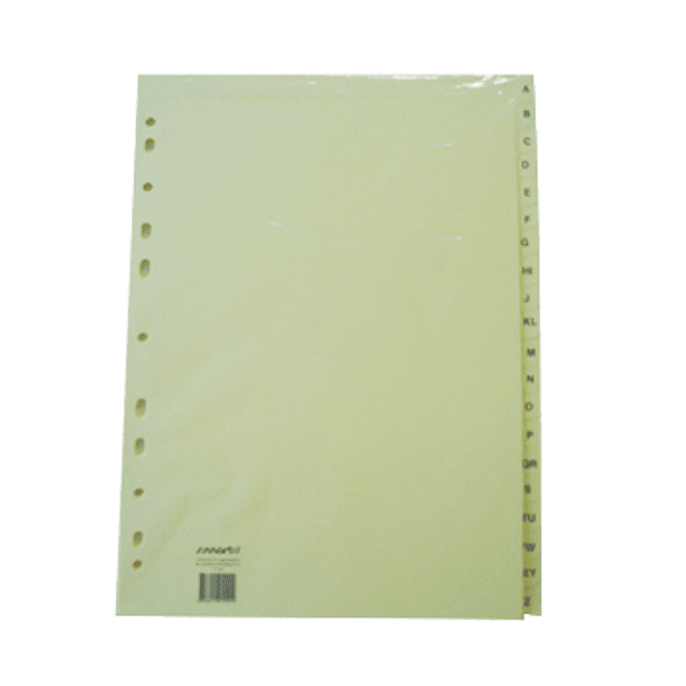Separadores A4 Cartolina (180gr) Indice A-Z 