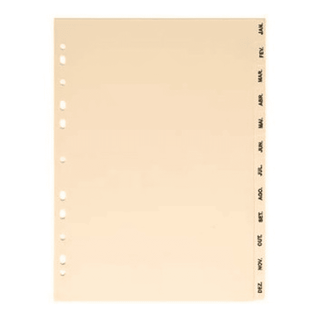 Separadores A4 Cartolina 12 (Jan a Dez) 