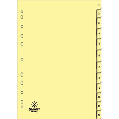 Separadores A4 Cartolina Numerados (1 a 12)