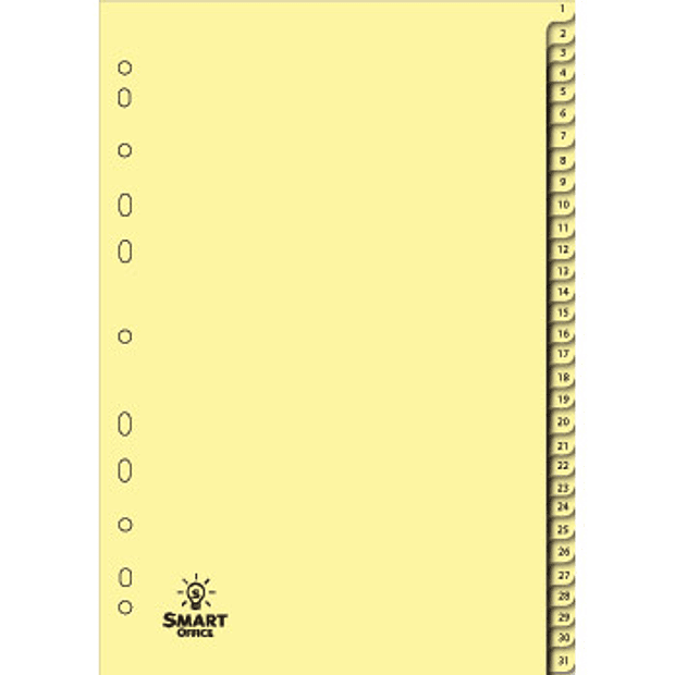 Separadores A4 Cartolina Numerados (1 a 31) 