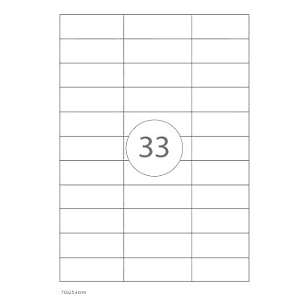 Etiquetas Adesiva 70x25,4  100 Folhas A4 MULTI3 