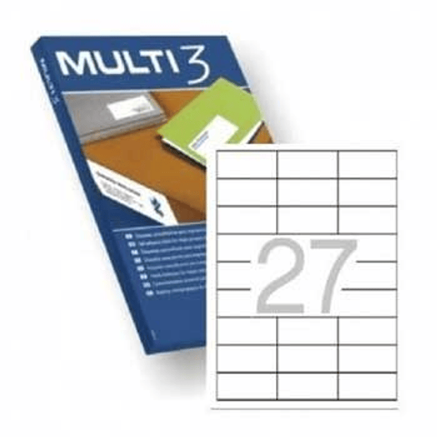  Etiquetas Adesiva 70x30  100 Folhas A4 MULTI3 