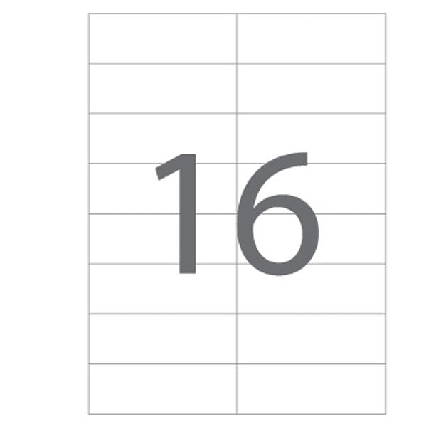 Etiquetas Adesiva 105x37 100 Folhas A4 1600un MULTI3 