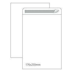 Envelopes 176x250mm Branco 90gr Autodex Cx250un (B5)