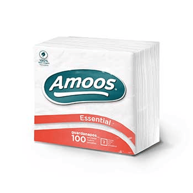 Guardanapos 22x22cm Amoos 2Fls Branco 100x4 