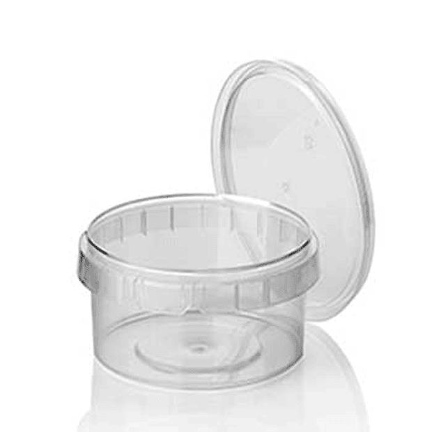 Caixa Alimentar 480ml em PP Plástico Redonda c/ Tampa -40un 