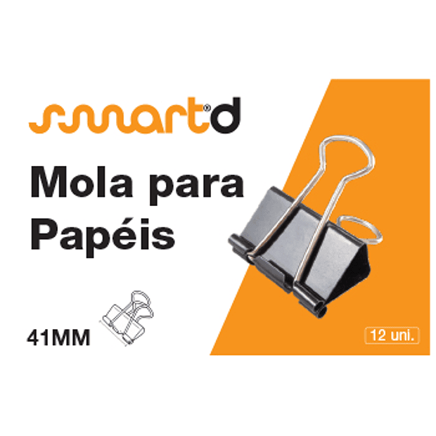 Molas para Papeis 41mm SmartD Cx 12un 