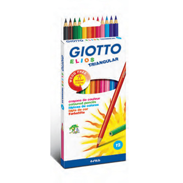 Lapis Cor 18cm Giotto Elios Triangular Caixa 12un 