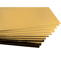  Cartolina metalizada 50x65 cm 280 gr ouro pack 25
