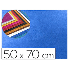 Esponja eva c/ purpurina 50x70cm 60gr espessura 2 mm 10un. Azul