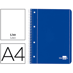 Caderno espiral A4  capa azul 80fl un. €1.20 Pack 5