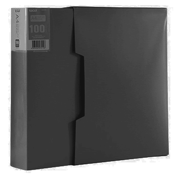  Portfólio A4 100 Bolsas  C/Caixa preto 