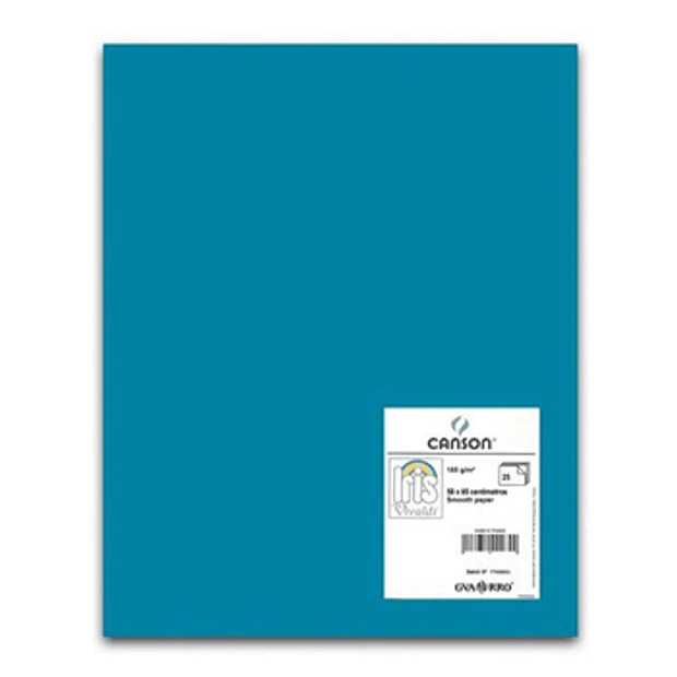 Cartolina 50x65 240gr CANSON Azul Caribe 25 folhas 
