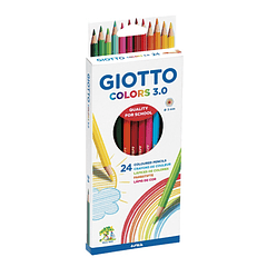Lapis Cor 18cm Giotto Colors 3.0 Cx Cartao 24un