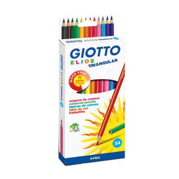 Lapis Cor 18cm Giotto Elios Triangular Caixa 24un 